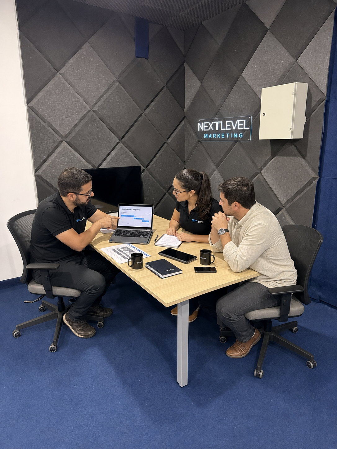Reunião estratégica na NextLevel